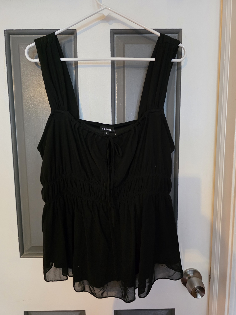 Torrid Black Sleeveless Peplum Top NWT